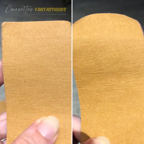 Gros plan sur la texture du Kraft-Tex après lavage